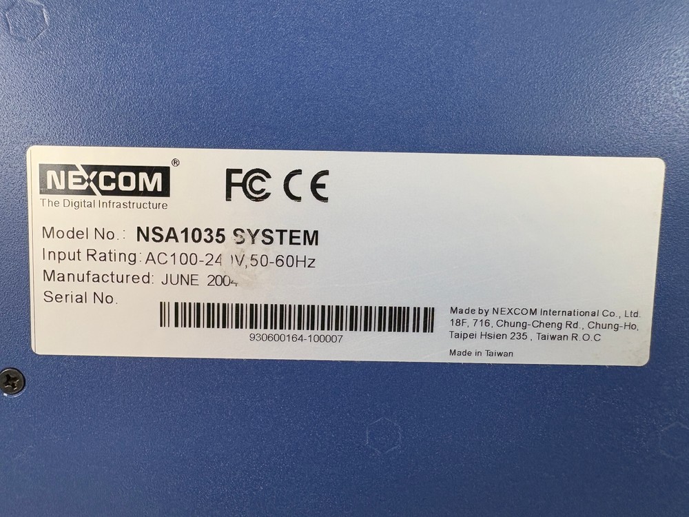 Nexcom NSA1035 / CP Secure Content Security Gateway 300 Anti-Virus System - Blue