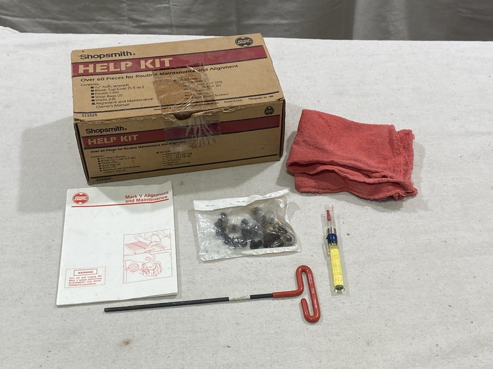 Shopsmith Mark V Help Kit Allen Wrench + Oiler + Alignment + Maintenance + Screw