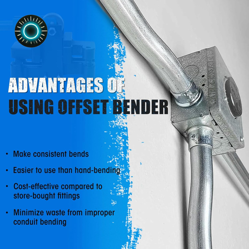 Conduit Offset Bender 2 in 1 - Both ½“& ¾” EMT Ensuring Precise and Efficient...