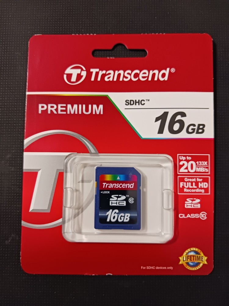 Transcend 16GB SDHC Class 10 Flash Memory Card (TS16GSDHC10)