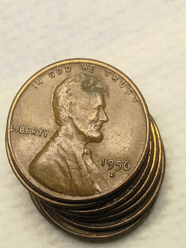 1956-D 1C RD Lincoln USA Cent