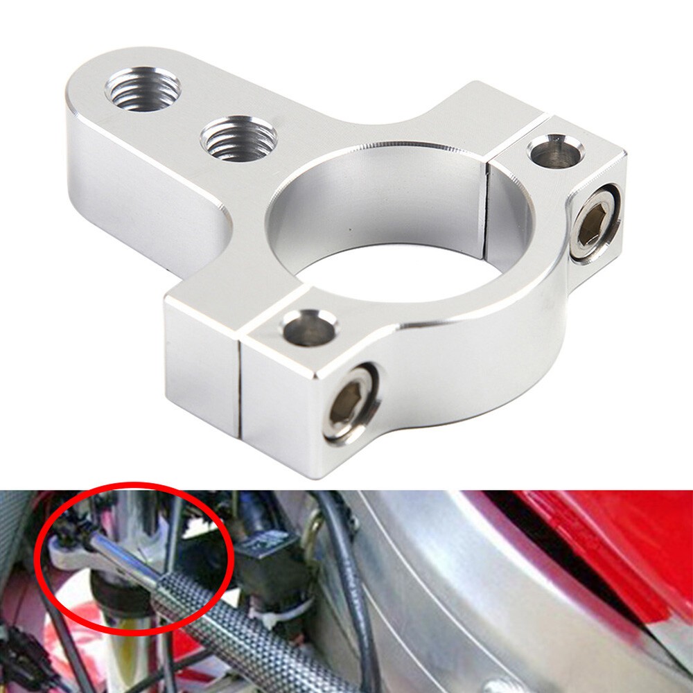 Motorcycle 27MM Steering Damper Fork Frame Mounting Clamp Bracket Foot Fixer