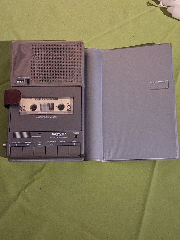 Vintage Sharp CE-152 Cassette Recorder with Case