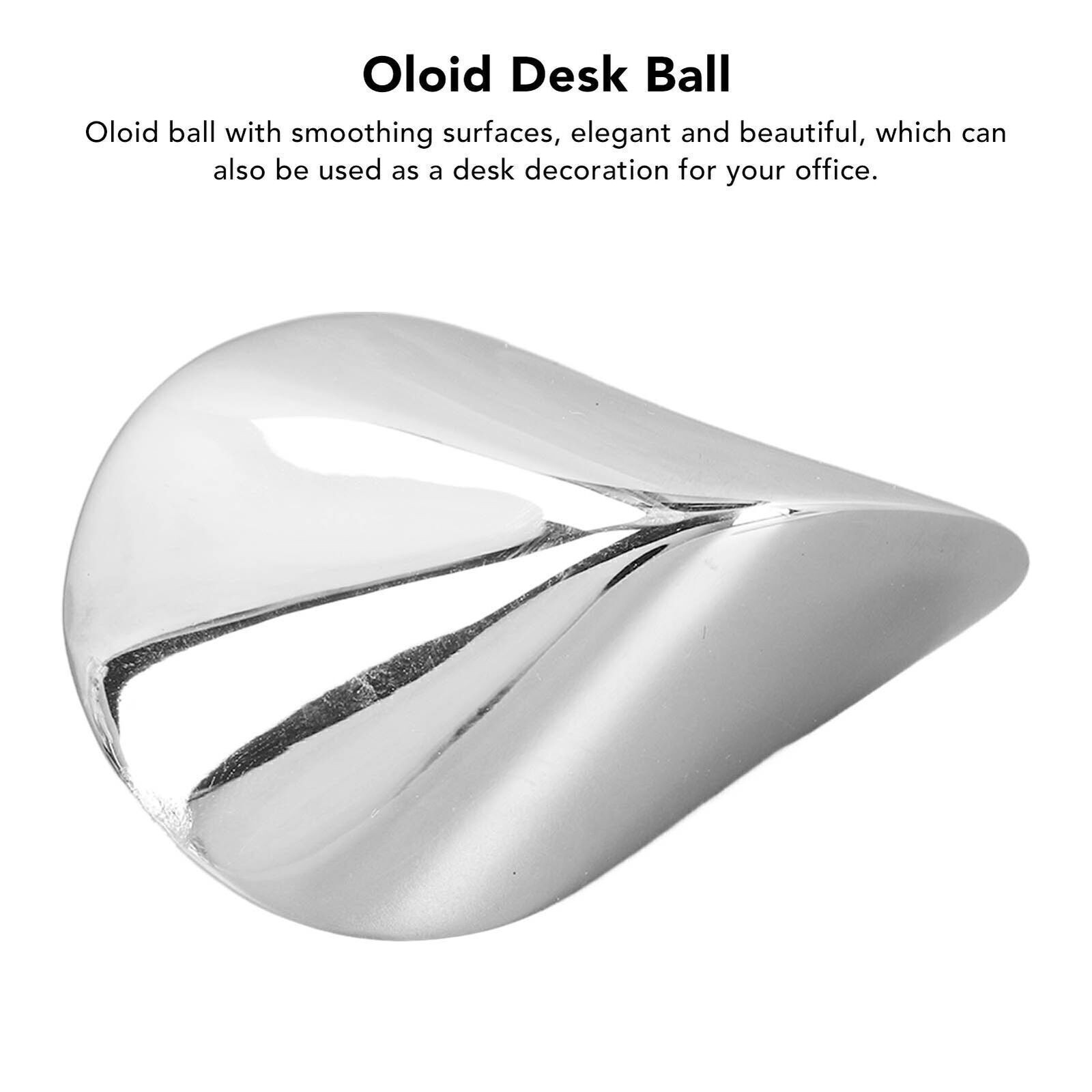Oloid Desktop Toy Reduce Pressure Smoothing Surfaces Stainless Steel