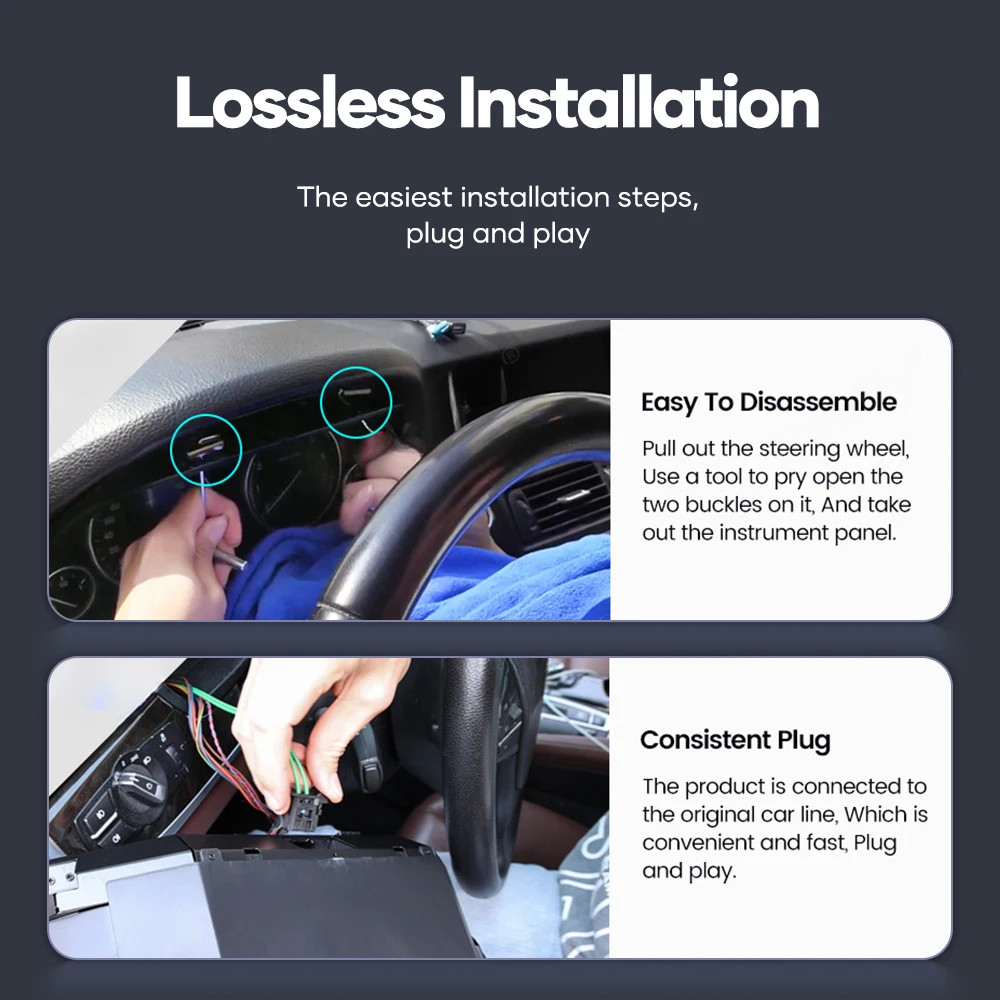 12.3 ''Digitale Dashboard with Steering Wheel Control LED Built-in Screen