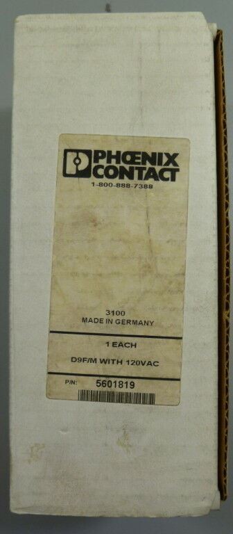 Phoenix Contact D9F/M 5601819 120VAC Programming Port Data Power