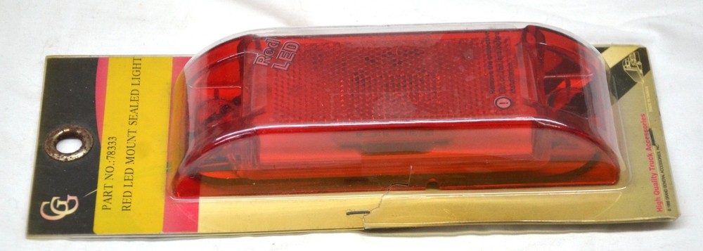 Marker Light Side Rectangular Red Reflector Lens 3 LEDS 6" GG#78333