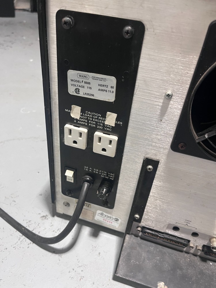 Vintage Wang 5505-1 Computer - two 8'' floppy disk drives - Untested - Powers on