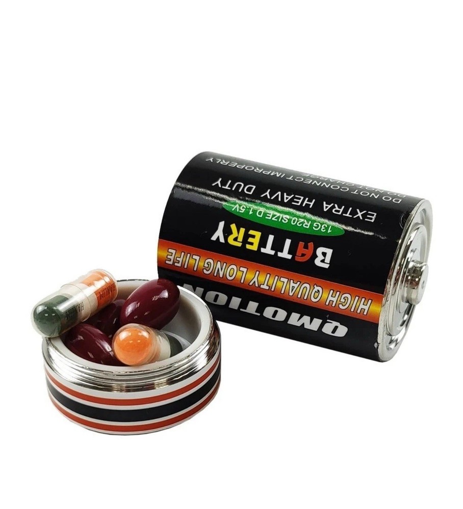 Hidden Compartment Fake Battery Secret Stash Safe Container Storage