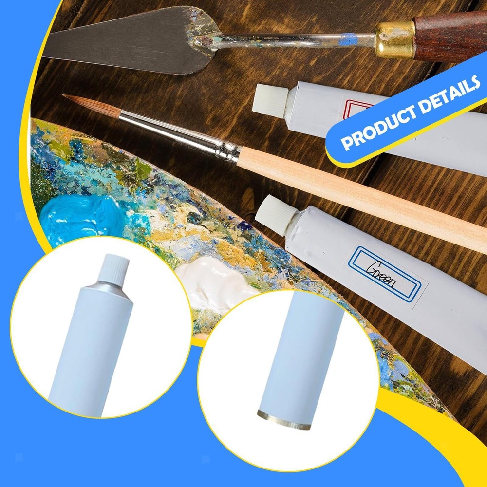 10 Pieces Empty Oil Paint Tubes Unsealed Squeeze Containers Toothpaste Tubes