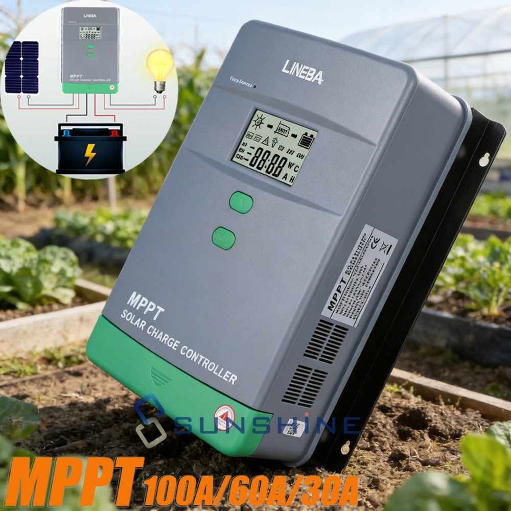 MPPT Solar Panel Charge Controller 12V/24V/48V/36V LifePO4 Regulator Auto Track