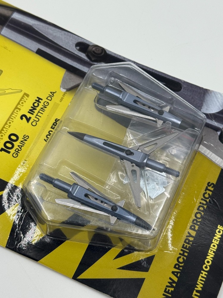 NAP Killzone Mechanical Broadhead 2 Blades 100 Grains 2” Cutting Diameter 3 Pack