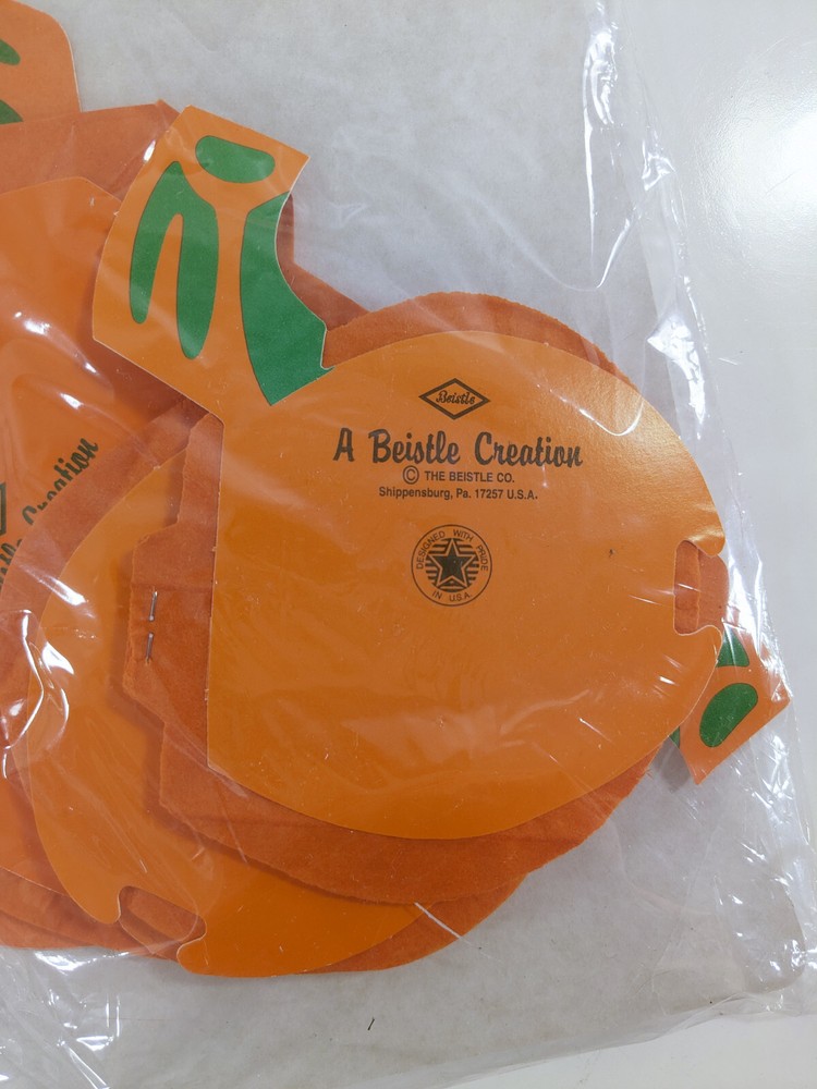 Lot 7 1991 Beistle Honeycomb Pumpkins Unused