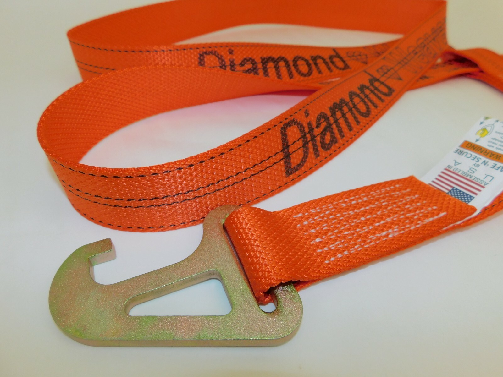 2 Pack of Orange DIAMOND WEAVE Wheel Lift Straps for Jerr-Dan MPL Element Basket