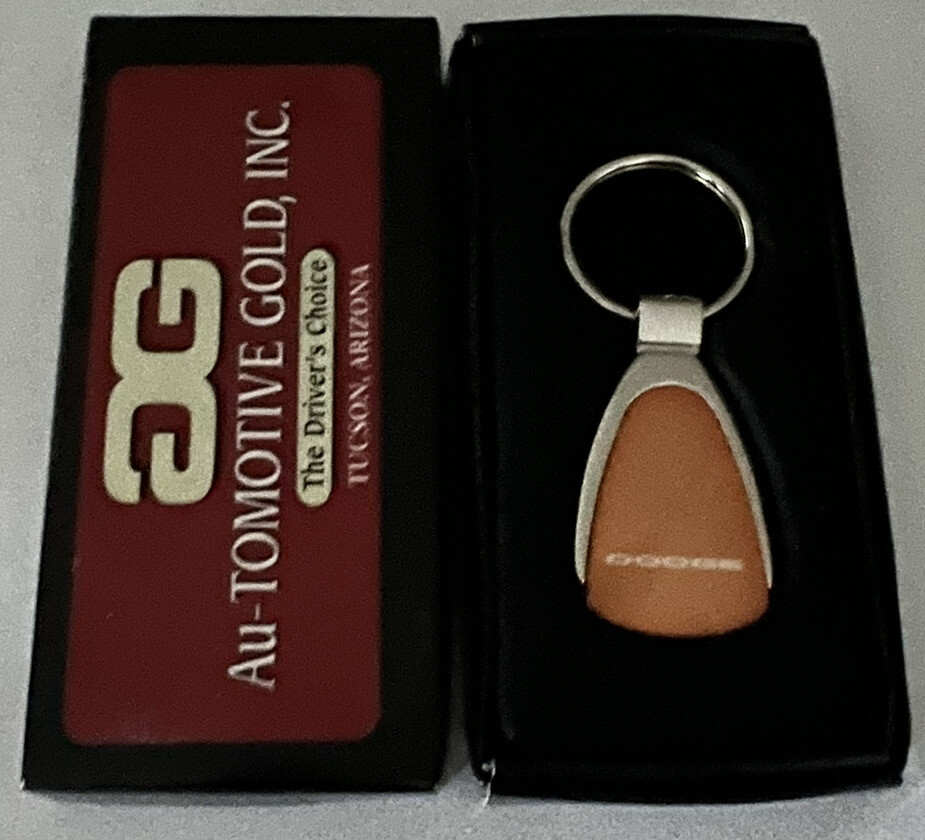 DODGE Tear Drop Metal ORANGE Key Chain Licensed