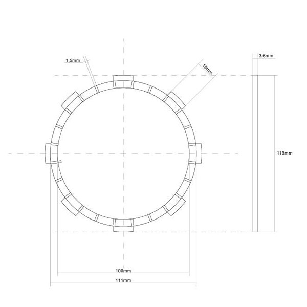 CLUTCH DISC TRIM FCC