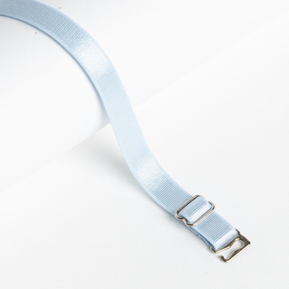 LIGHT BLUE REPLACEMENT BRA STRAPS - ADJUSTABLE - 1CM WIDE - 2 PAIRS