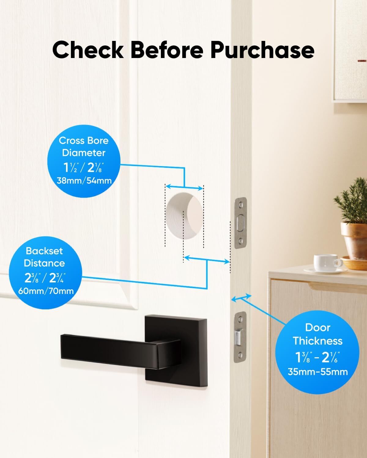 eufy Smart Lock C30+Door Lever Keyless Entry Door Lock WiFi Deadbolt App Control