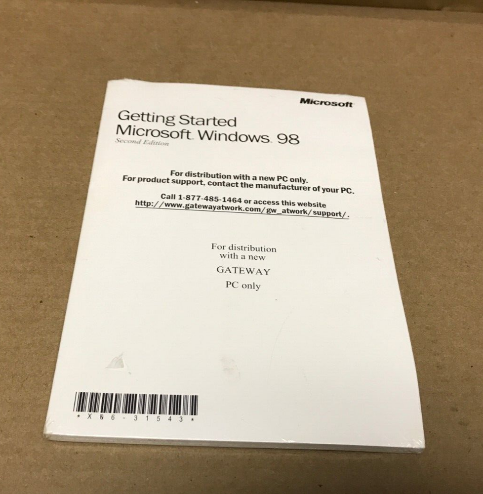 Gateway System Restoration Kit - Microsoft Windows 98 Second Edition SEALED