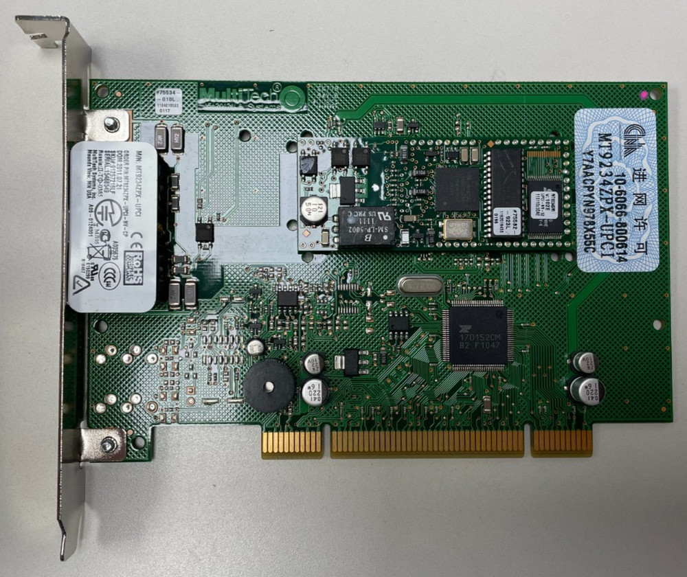 MultiTech MT9234ZPX-UPCI PCI 56K V.92 Data Fax Modem