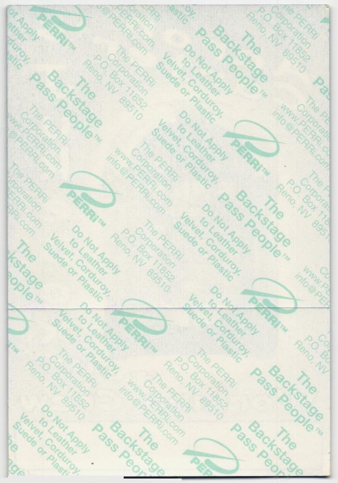 Vintage 2003 Aaron Carter Concert Backstage Pass Working Crew