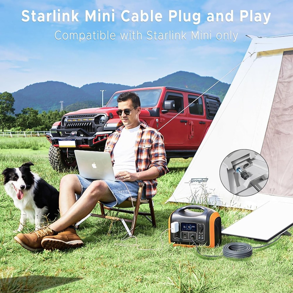 Starlink Mini USB-C to DC Power Cable, Max 100W Input USB Type C 3M-USB