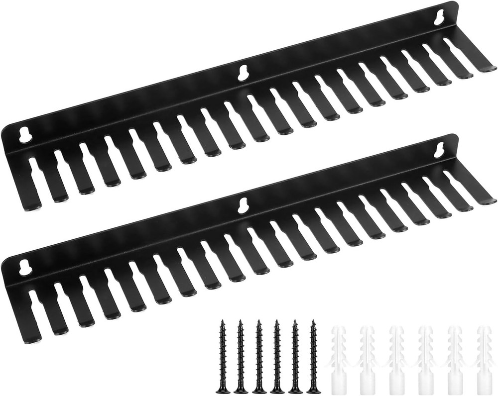 QWORK Cable Hanger Organizer for Efficient Cable Management - 19 Slots Each, 2-P