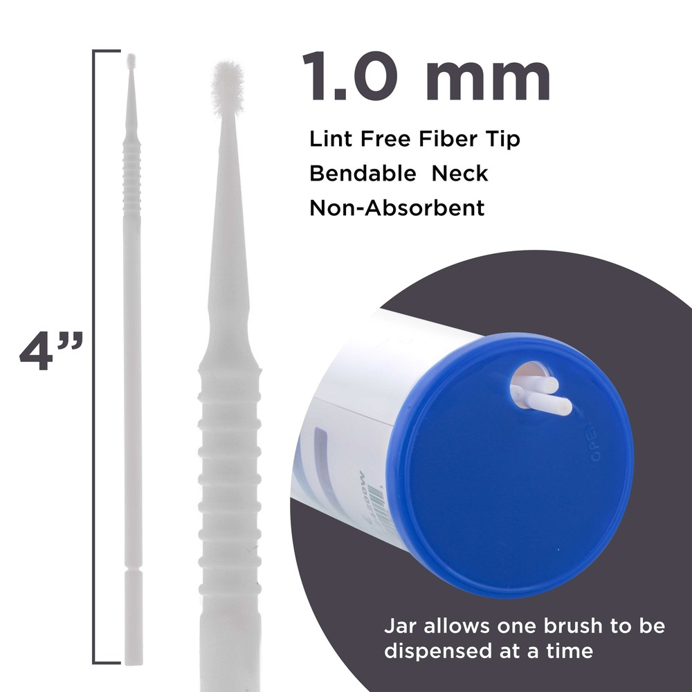 Paint Touch Up Micro Brushes, 100 Superfine 1.0 mm Tip Brush Applicators, Auto
