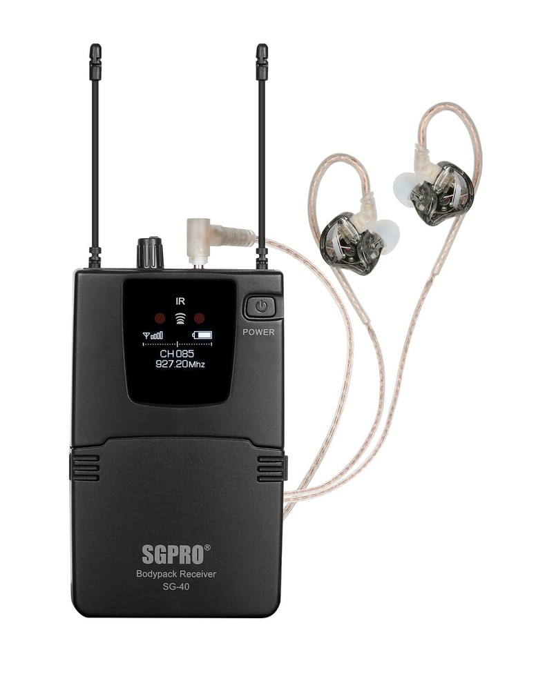 Wireless IEM System - Metal Transmitter, Expendable Bodypack Receiver with Earph