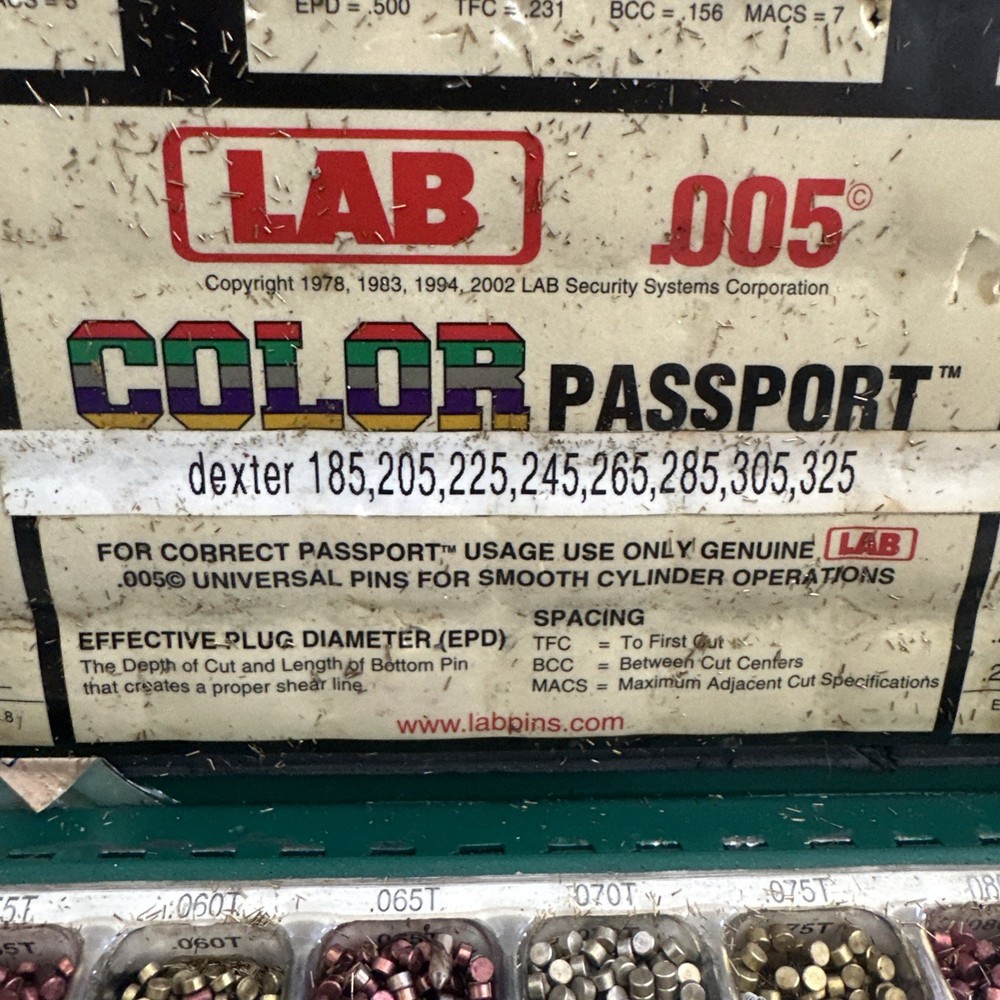 LAB .005 Professional Pin Kit - Locksmith Equipment