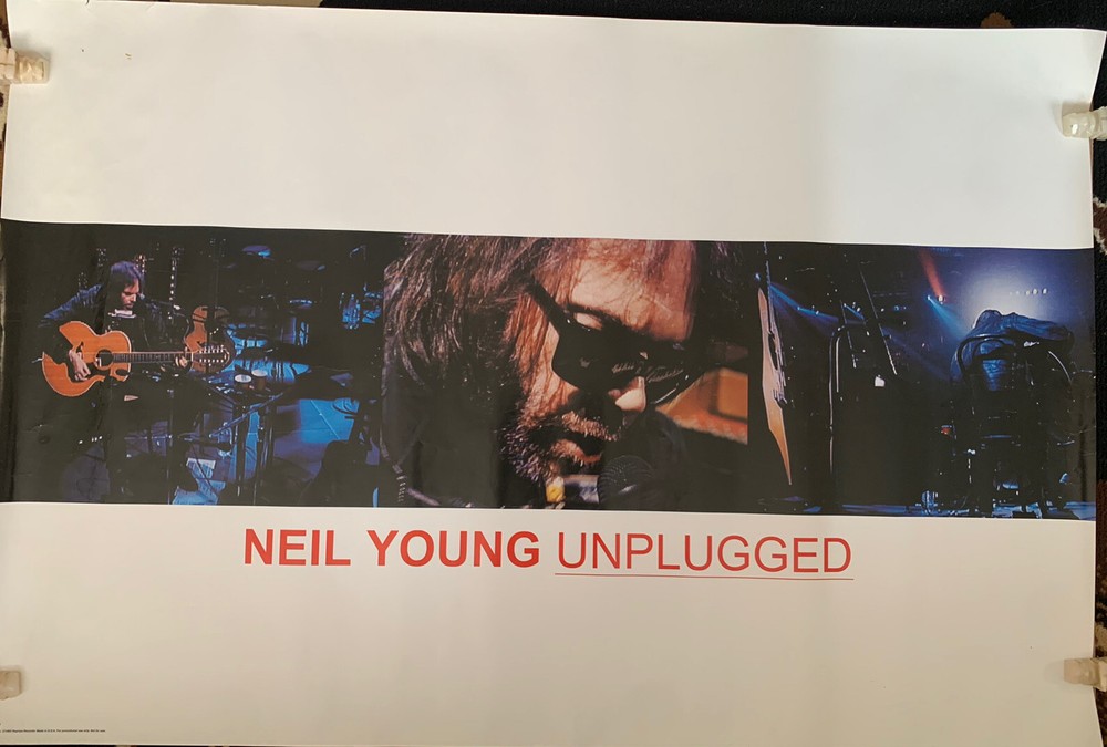 Neil Young Unplugged 1993 Original Promo Poster 24 x 36 No Pinholes