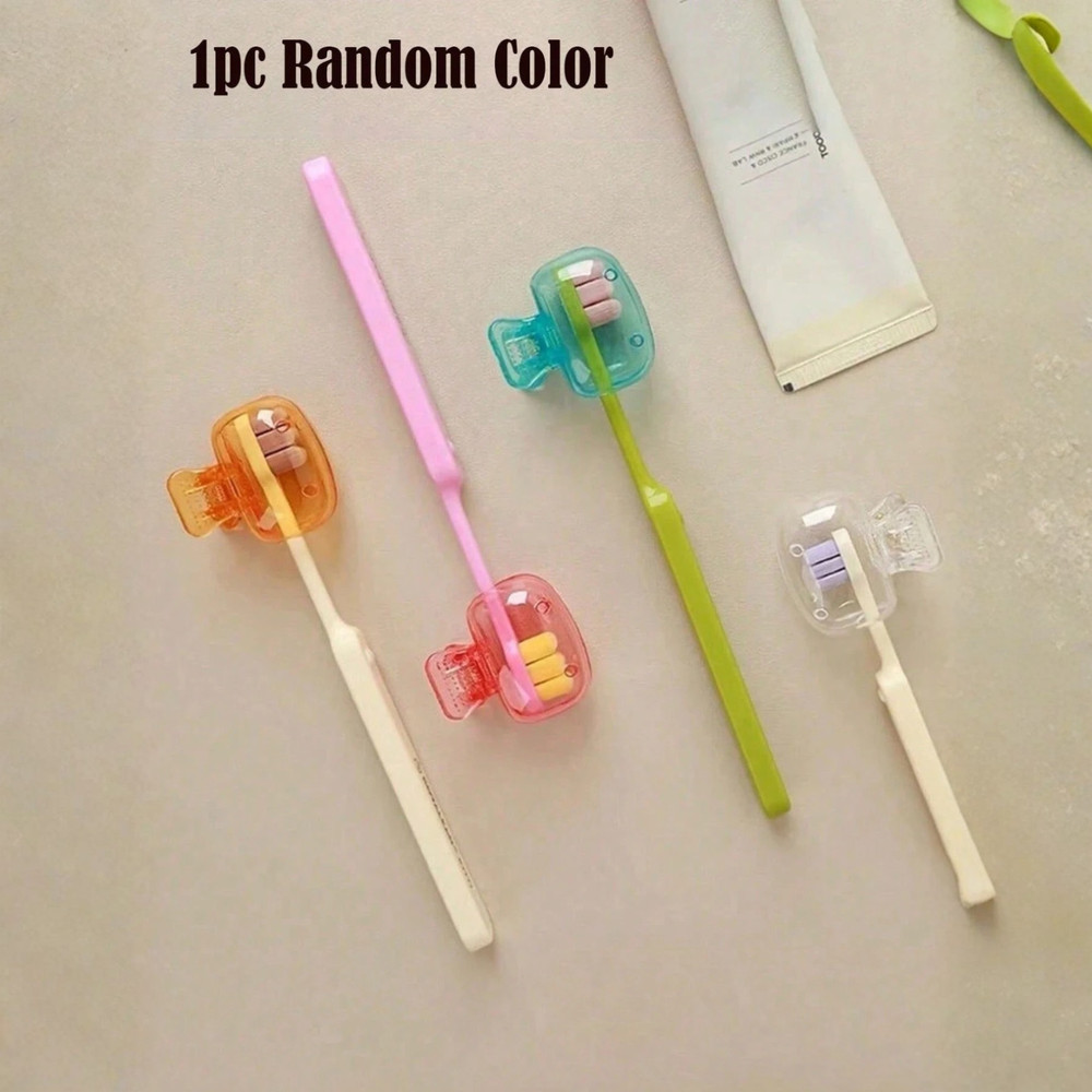 Toothbrush Head Covers Portable Protective Case Dustproof Toothbrush Head Clips