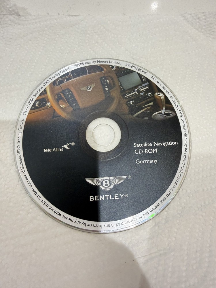 2005 Bentley Continental GT 7 Navigation Disc Set