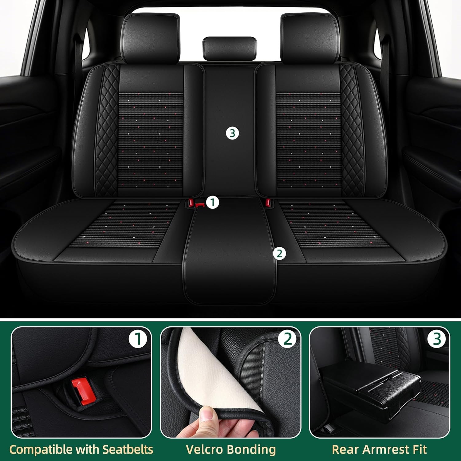 Seat Covers For Subaru Forester 2007-2026 Faux Leather Seat Cushions (2/5 Seats)