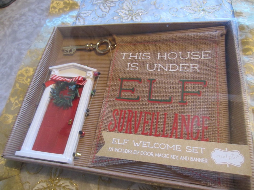 NWT Mud Pie boxed Elf Welcome Set SUPER CUTE