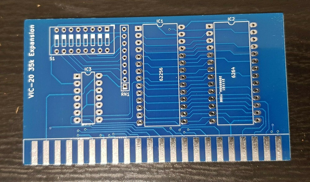 🇬🇧 Commodore VIC-20 Memory expansion PCB, configurable up to 35K