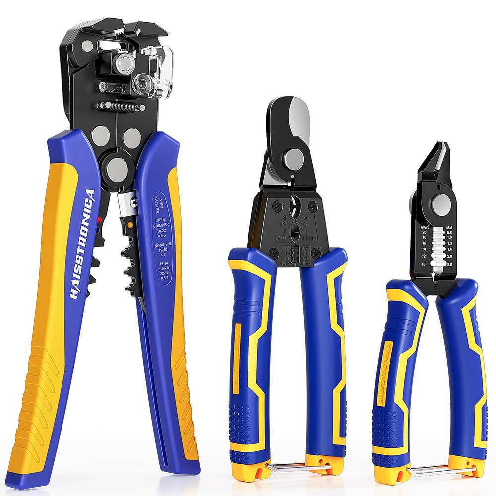haisstronica Wire Stripper Tools Set for Professional ‎‎blue Yellow