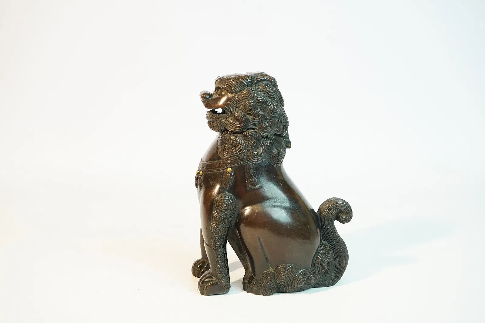 Japanese or Chinese Bronze Shishi Guardian Lion Censer