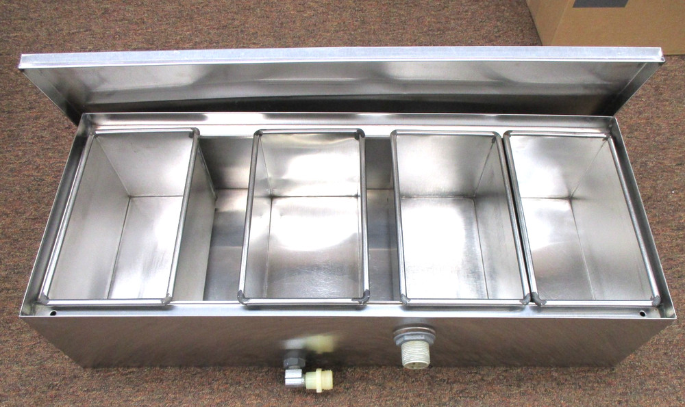 29" stainless developing/processing tank with 4 baskets 4X5 film & lid CLEAN