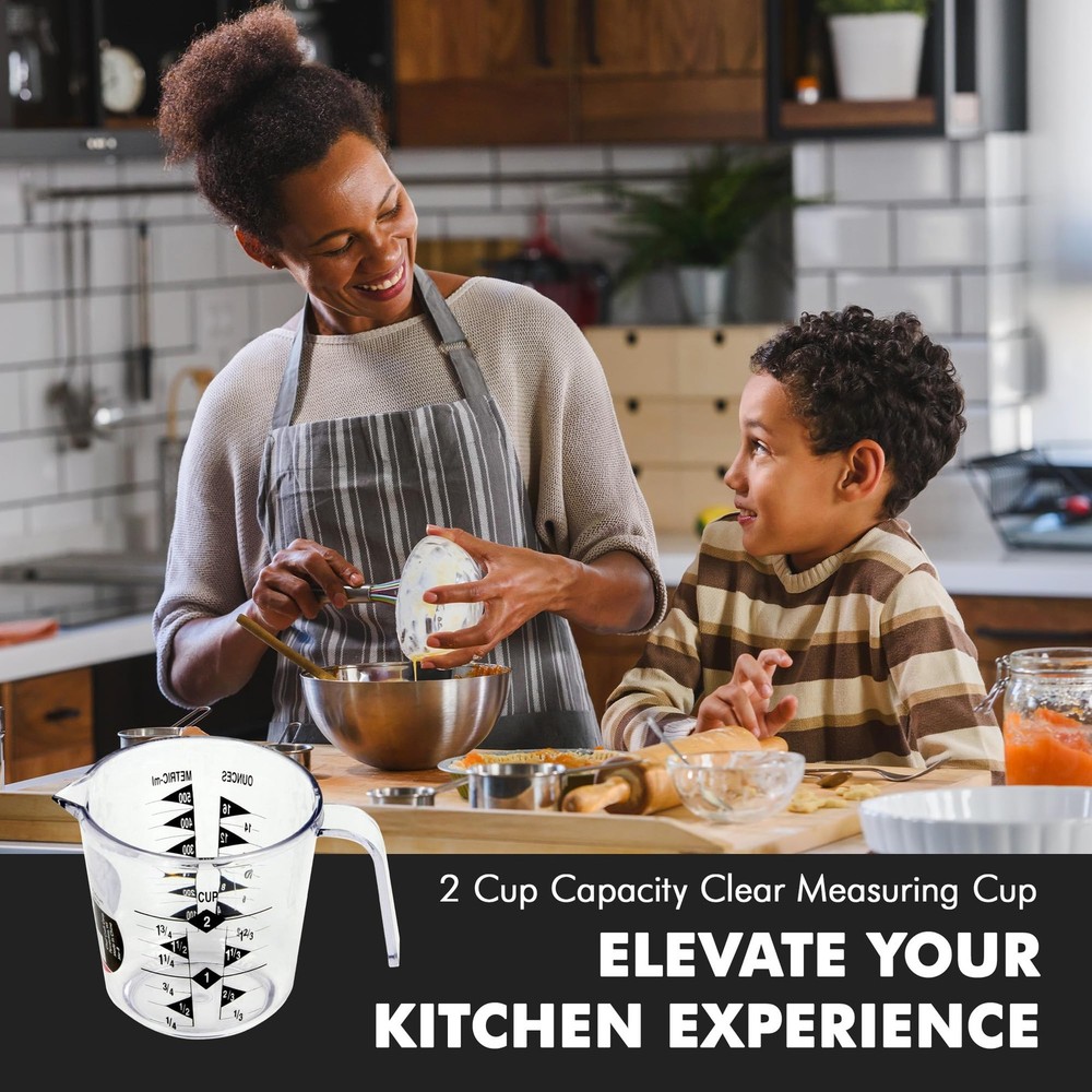 Chef Craft Select Plastic Measuring Cup, 2 Clear 2