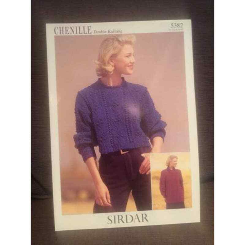 New Sirdar 5382 Chenille Ladies Pullover Sweater Double Knitting Pattern