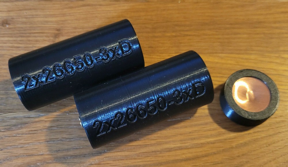 2x 26650 Li-Ion 3D-Cell Maglite Adapter - conversion w/ LED bulb option