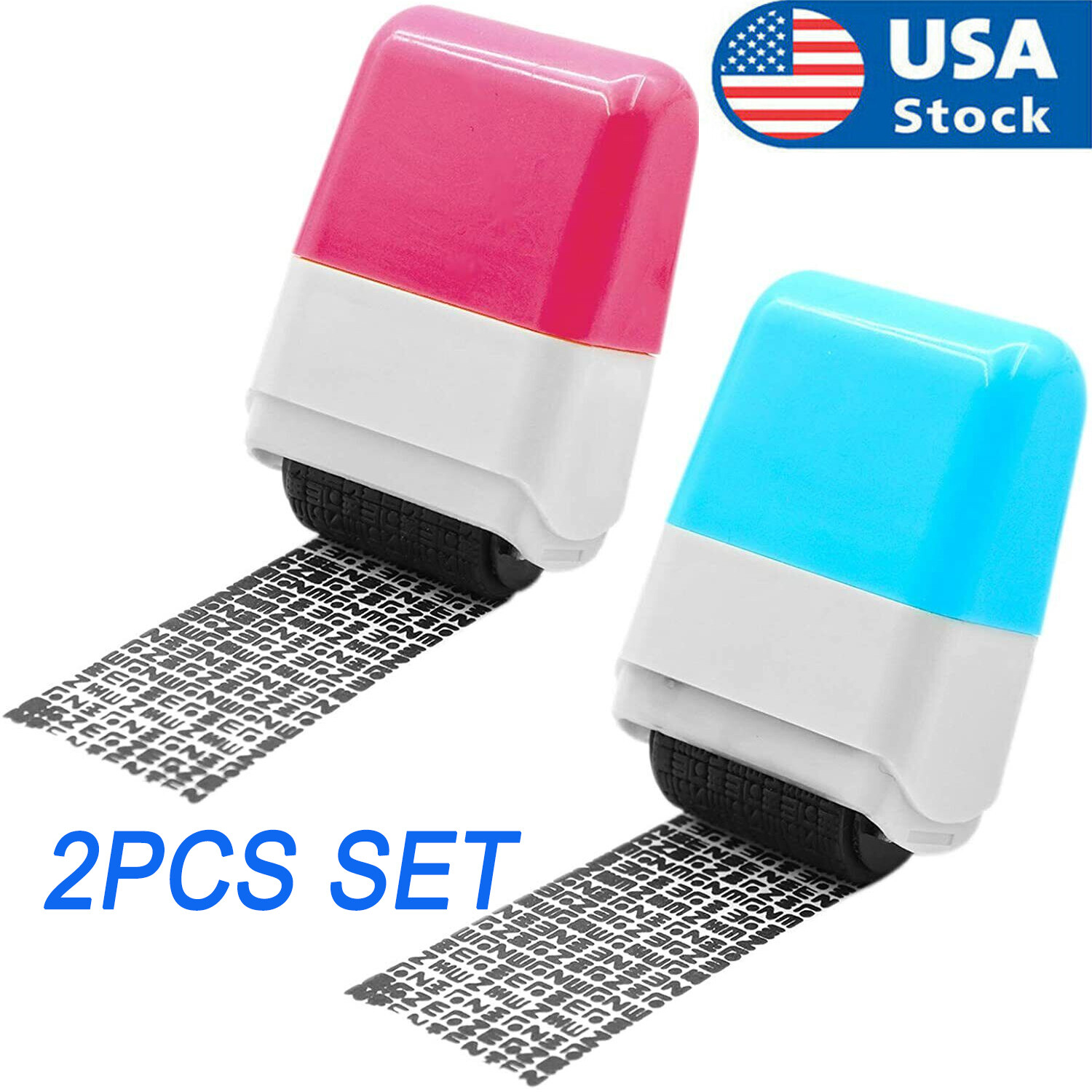 2PCS Identity Theft Protection Roller Stamp Guard ID Privacy Confidential Data