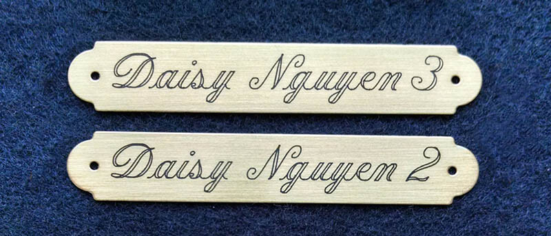 HALTER PLATE SMALL or LARGE SADDLE  3" x  1/2" SOLID NICKEL SILVER ENGRAVED