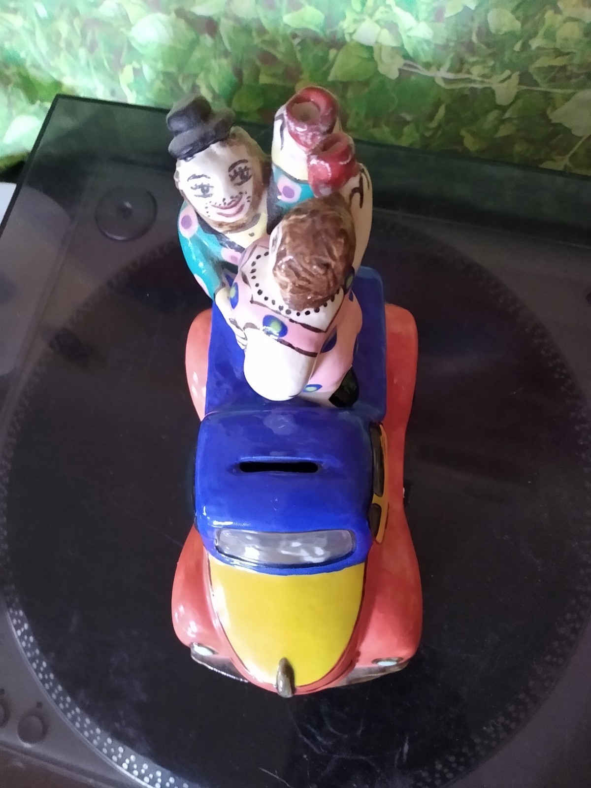 Noi Volkov Jewish Art – Ceramic Sculpture Piggy Bank 2 Partying In A Pickup