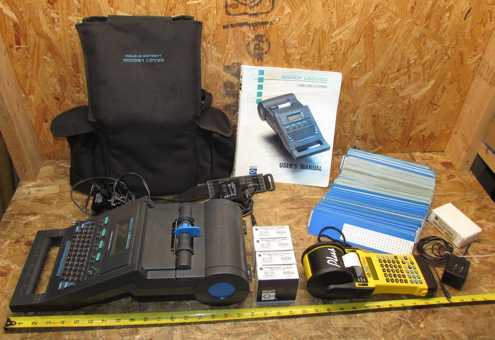 LOT Brady LS2000 Labeling System ID PRO Plus Wire Marker Printer Portable,Labels