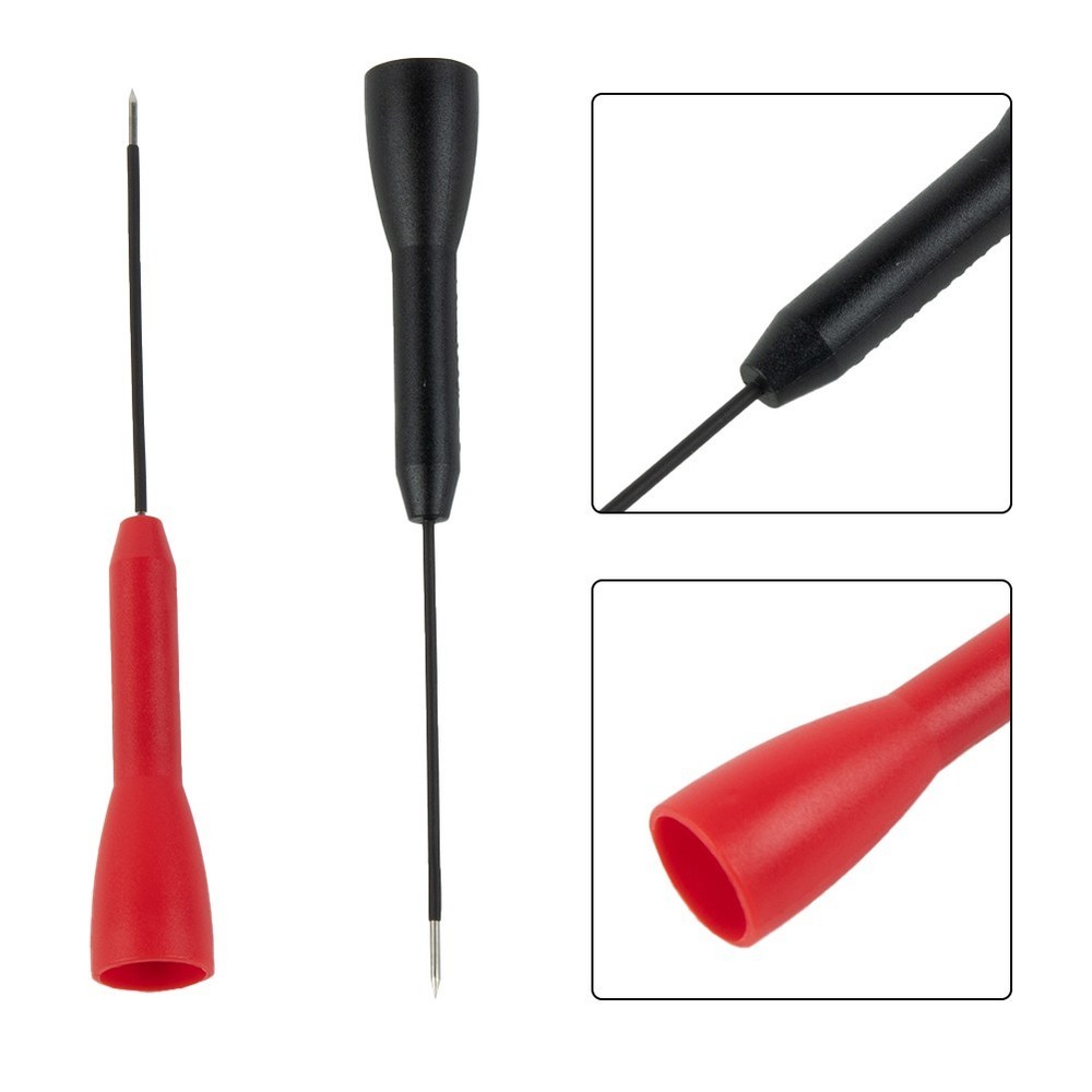 2 Pcs Multimeter Test-Lead Extension Back Probe Tip Needle Micro-Needle New