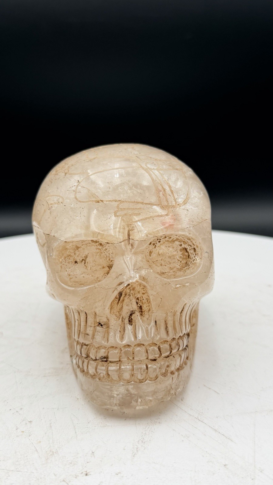 Palm Size Crystal Skull Tula Mexico Anunakki Ancient Alien Ojuelos