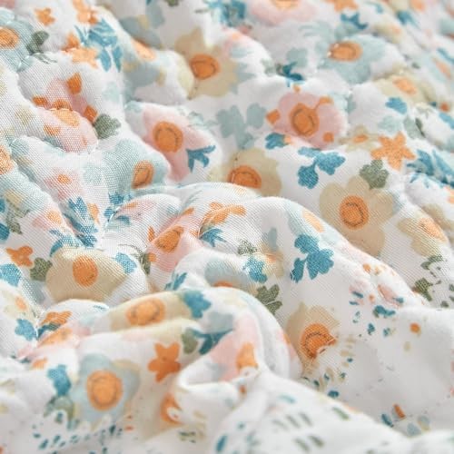 Patchwork Quilt Set Queen Full Size 88x88 3 PC Queen 90x90 Patchwork Green