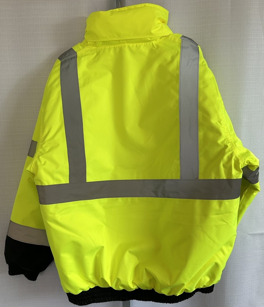 OccuNomix Type R Class 3 Extended Neck Black Bottom Bomber Safety Jacket Medium